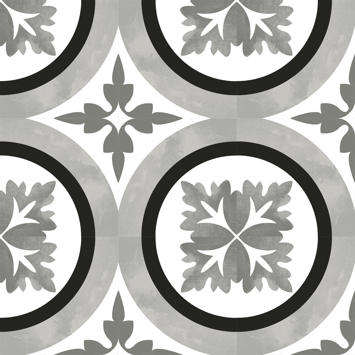 Photo de Ornemental Noir & Blanc 20x20 (Boîte 0.56 m2)