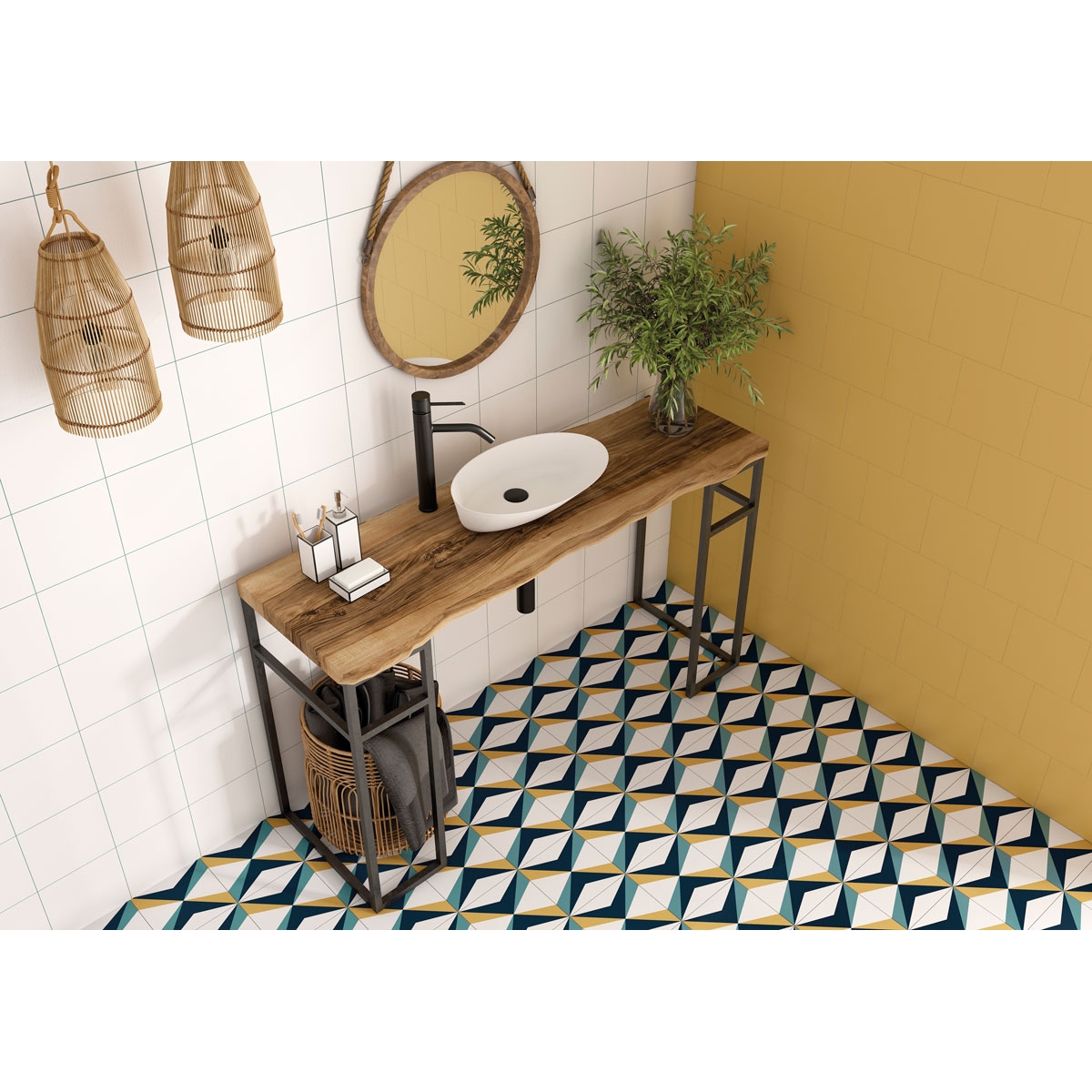 Ambiente Mustard 20x20