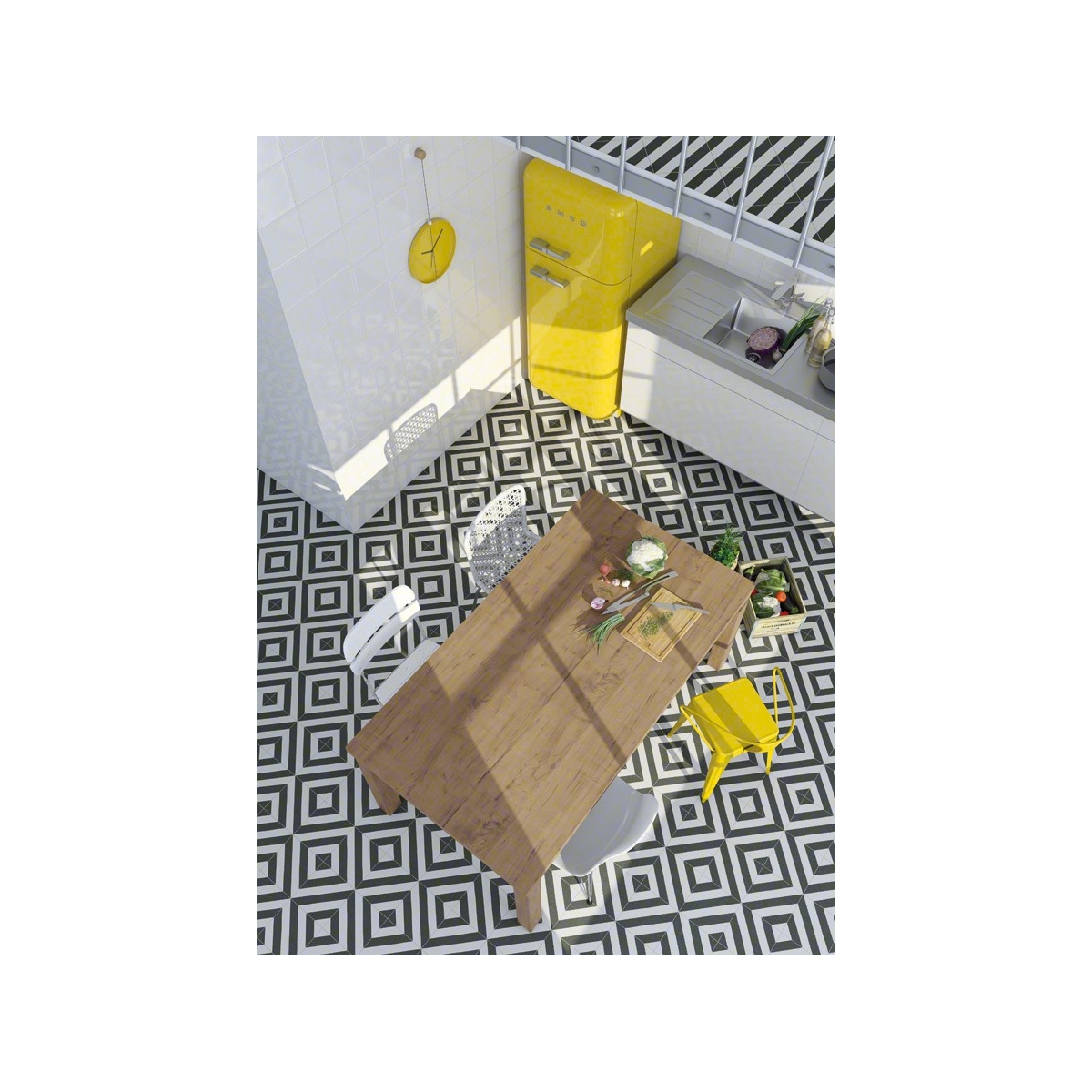 Maori Vives Goroka Graphite Series (m2) - Pavimento hidráulico em porcelana para utilização interior e exterior ao melhor preço