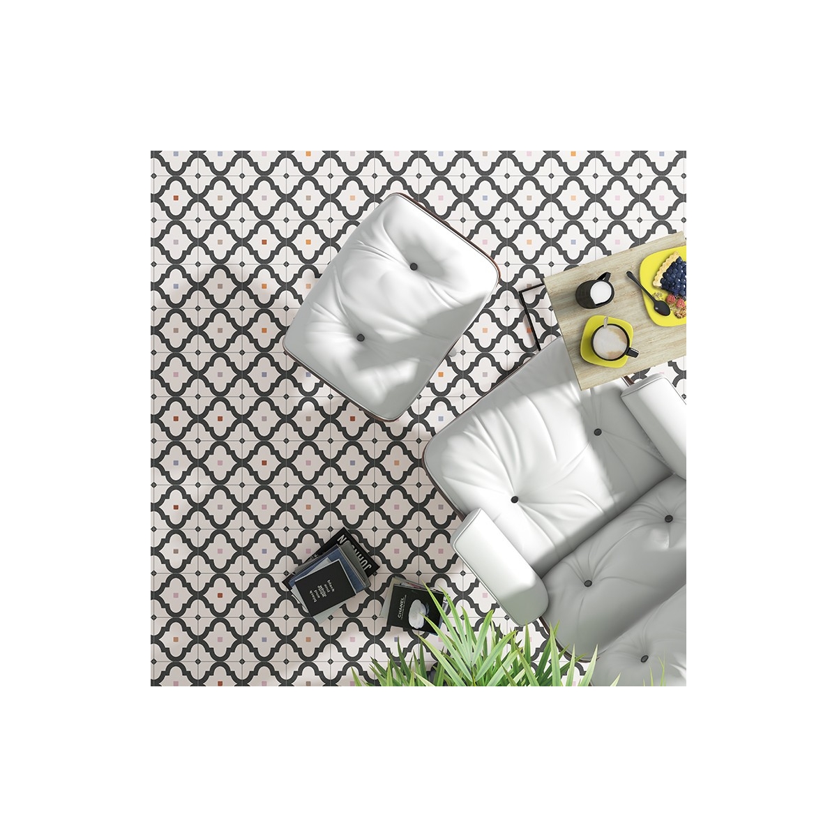 Ladakhi Graphite 20x20 (m2) – rutschfester Porzellan-Hydraulikboden Vives