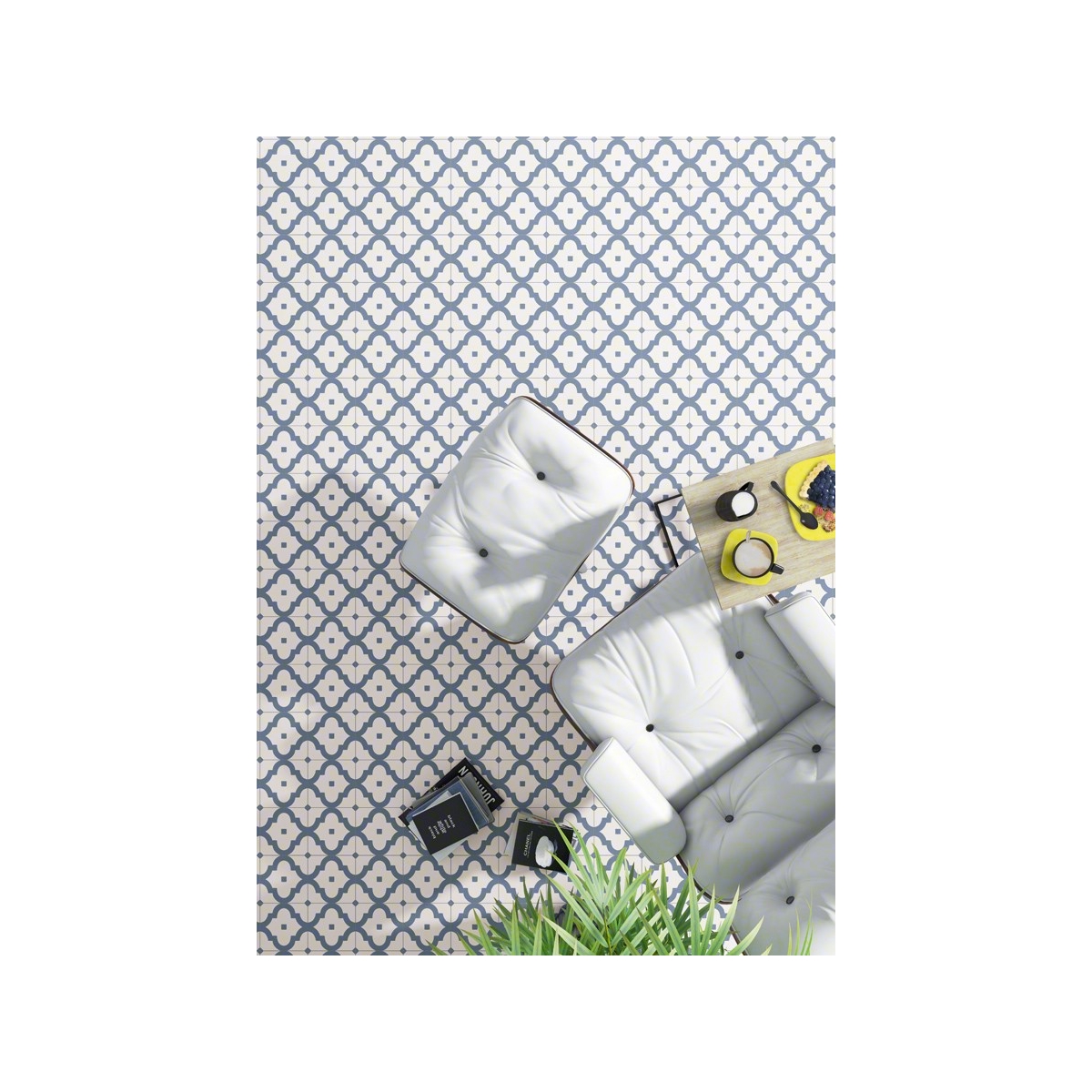 Ladakhi Cielo 20x20 (m2) - Sol hydraulique en porcelaine pour l’intérieur et l’extérieur Vives