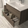 Imagen de Mueble de baño suspendido Bolton de 60 cm de ancho color Britannia con lavabo integrado