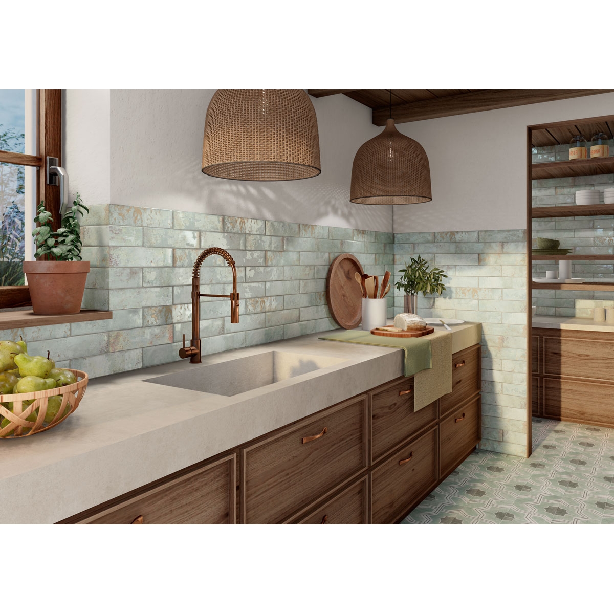 Bayonne Green 7.5x30 (box 0.5 m2) 7