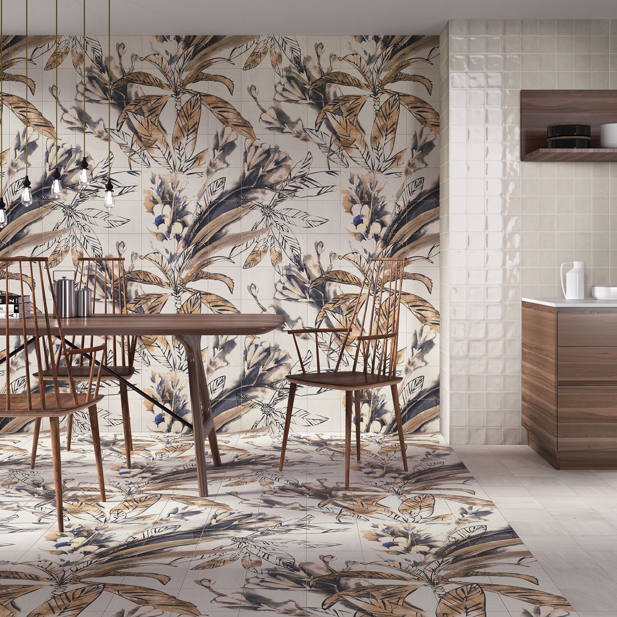 Mural Folhas de outono 120x120 (ud) 5