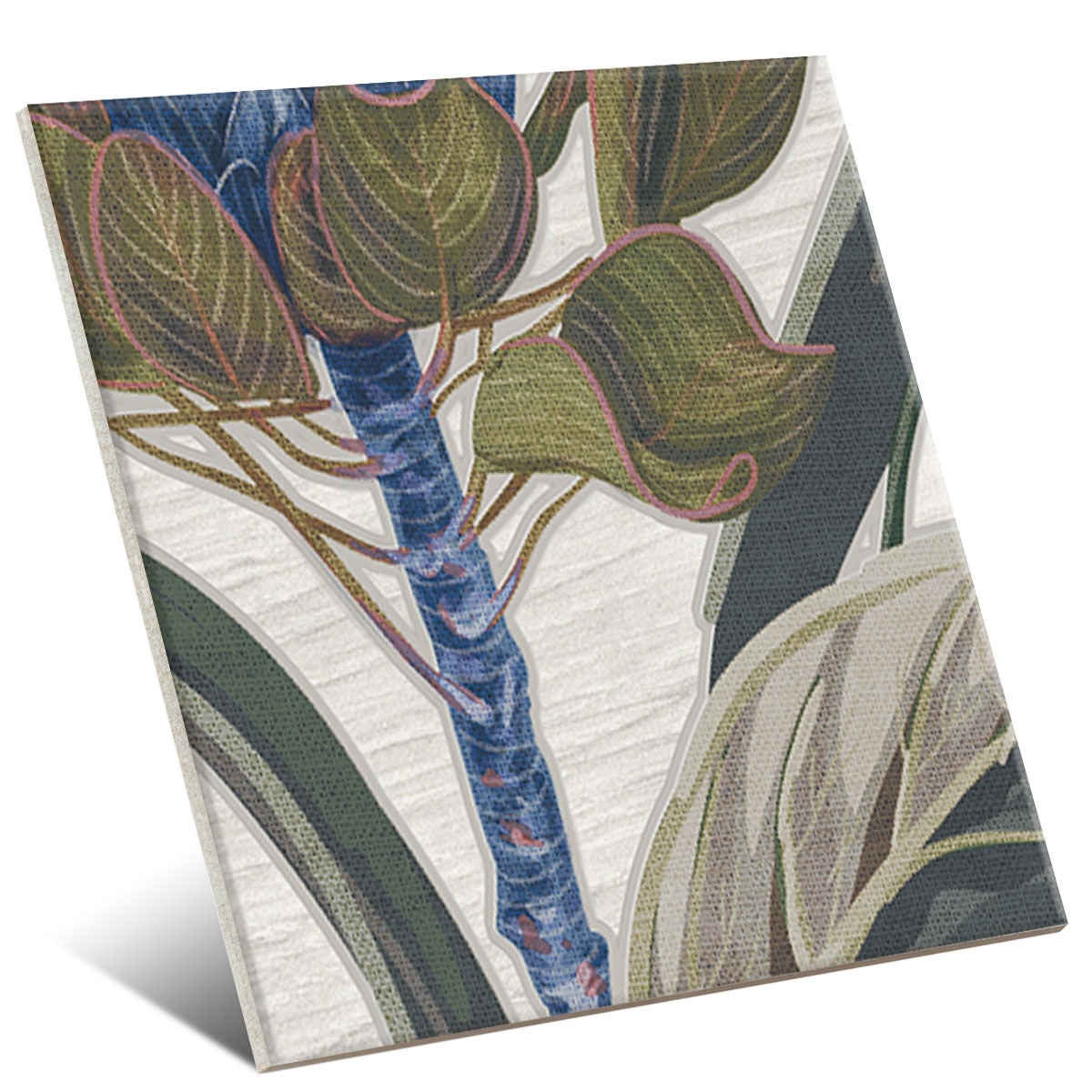 Mural Blue Leaves 120x120 (ud) 4