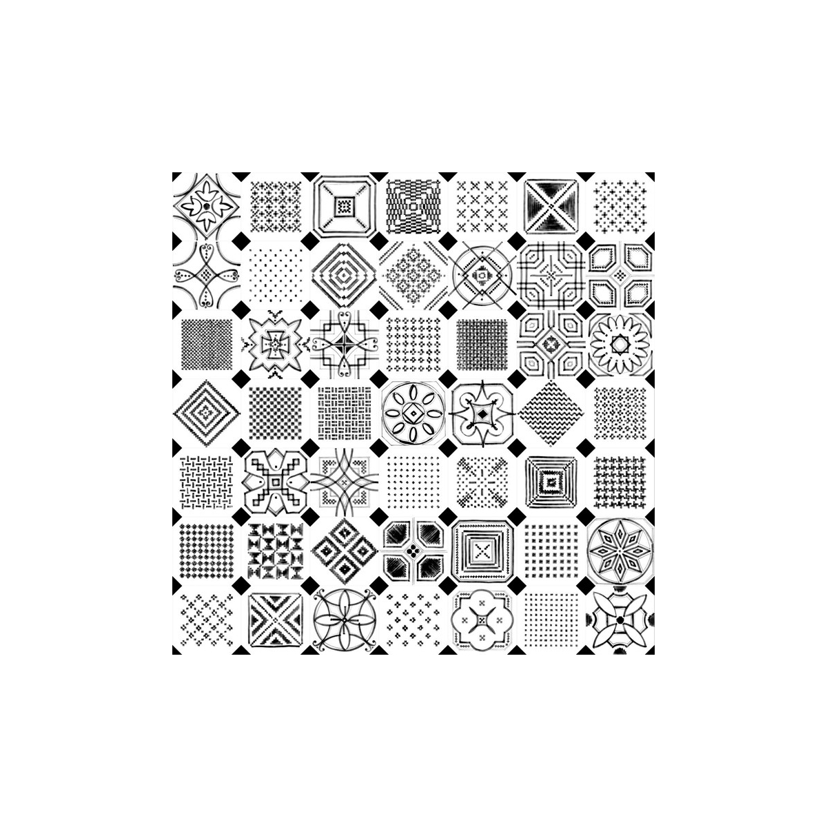 Octógono Variette Sombra 20x20 - Losas hidráulicas Porcelánico antideslizante