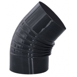 Codo vitrificado brillo de 45º rizado