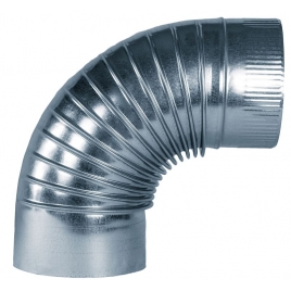 90º galvanized curly elbows