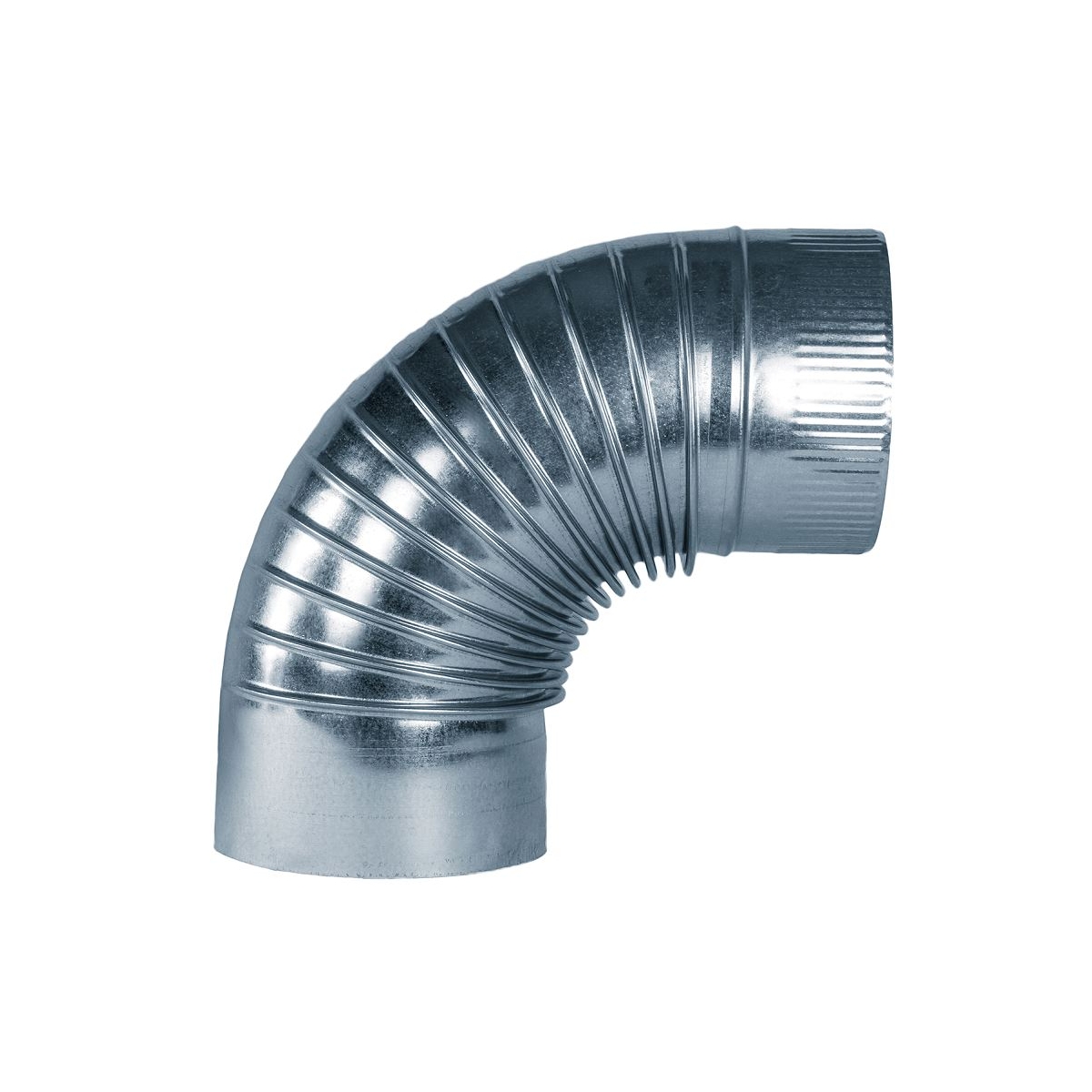 Cotovelos encaracolados galvanizados a 90º