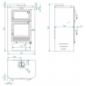 Dimensions du poêle FM M-104