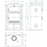 M-106 wood stove with oven, log holder and double chamber FM Calefacción