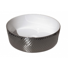 Lavabo de cerámica Spiga Chrome 35.5x35.5x13cm