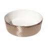 Lavabo de cerámica Spiga White & Rose Gold 35.5x35.5x13cm