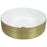 Lavabo de cerámica Heller White & Gold 36x36x12cm