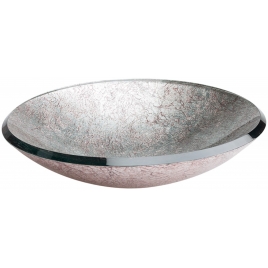Round Silver glass sink 46x46x10cm