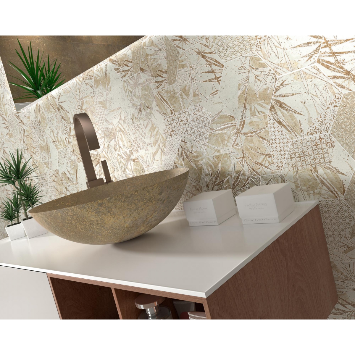 Lavabo de cerámica Magnet Copper 40x40x15cm 1