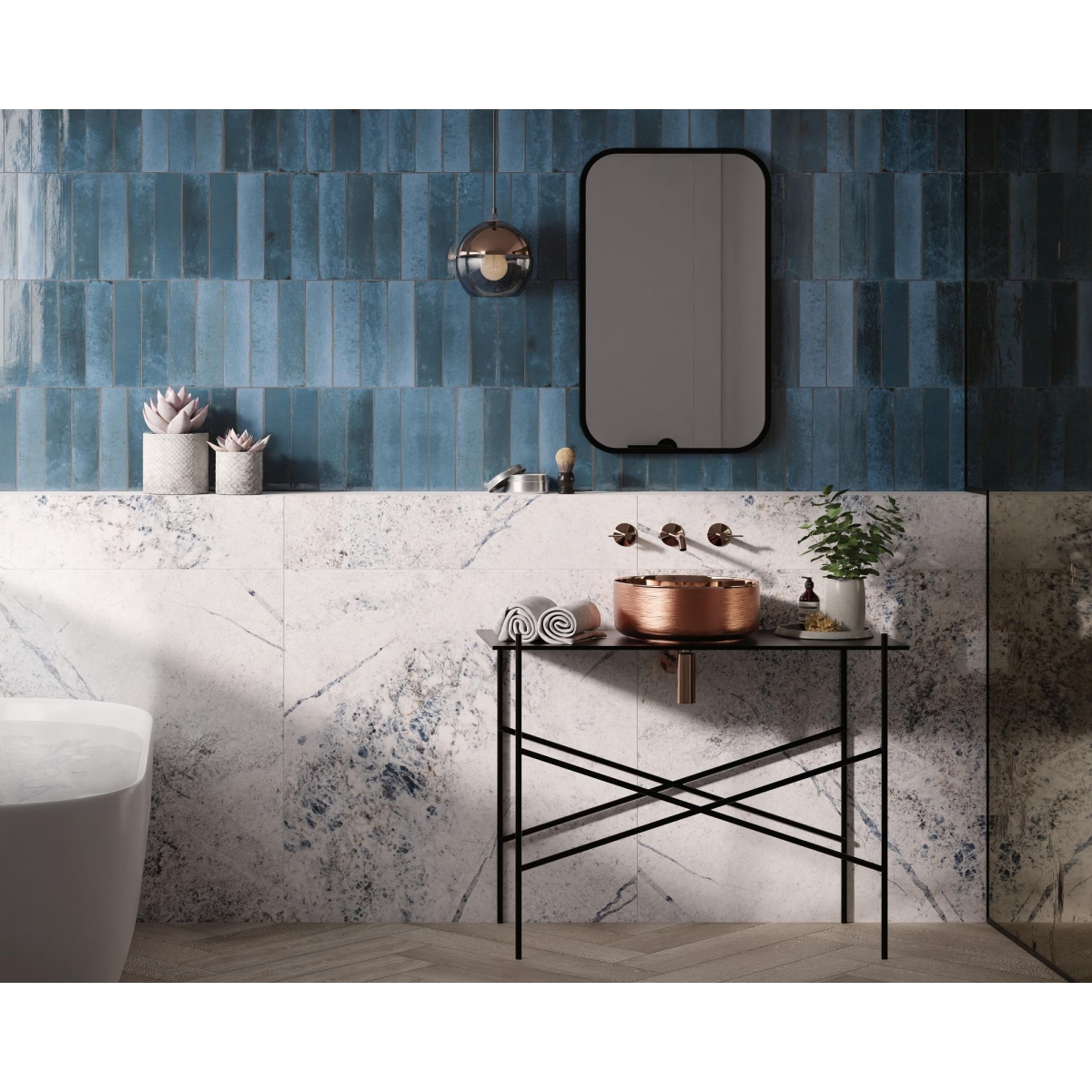 Image of Heller Rose Gold Ceramic Sink 36x36x12cm