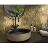 Glam Black & Gold ceramic sink 38x38x11cm 1