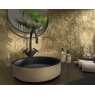 Lavabo de cerámica Glam Black & Gold 38x38x11cm 1