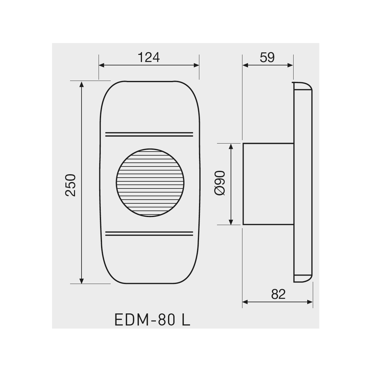 Extractor para baño EDM 80L 2