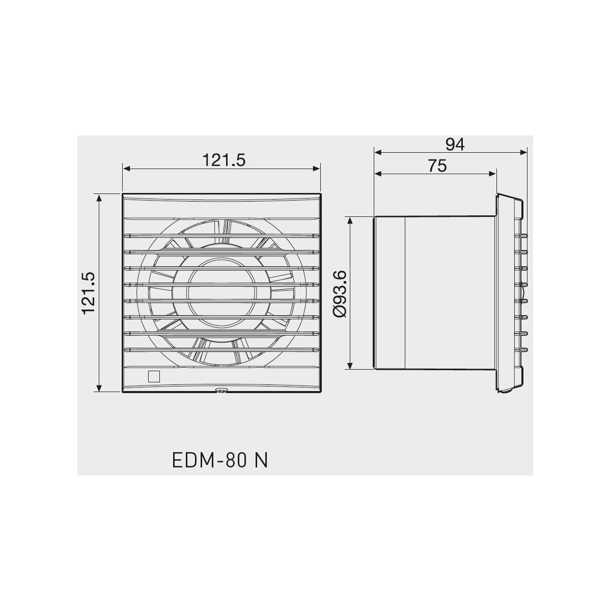 EDM 80N 1 Badezimmer-Extraktor