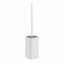 Ninfea White-Bamboo Toilet Brush Holder