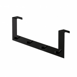 Percha Múltiple Para Puerta 40Mm Negro Mate