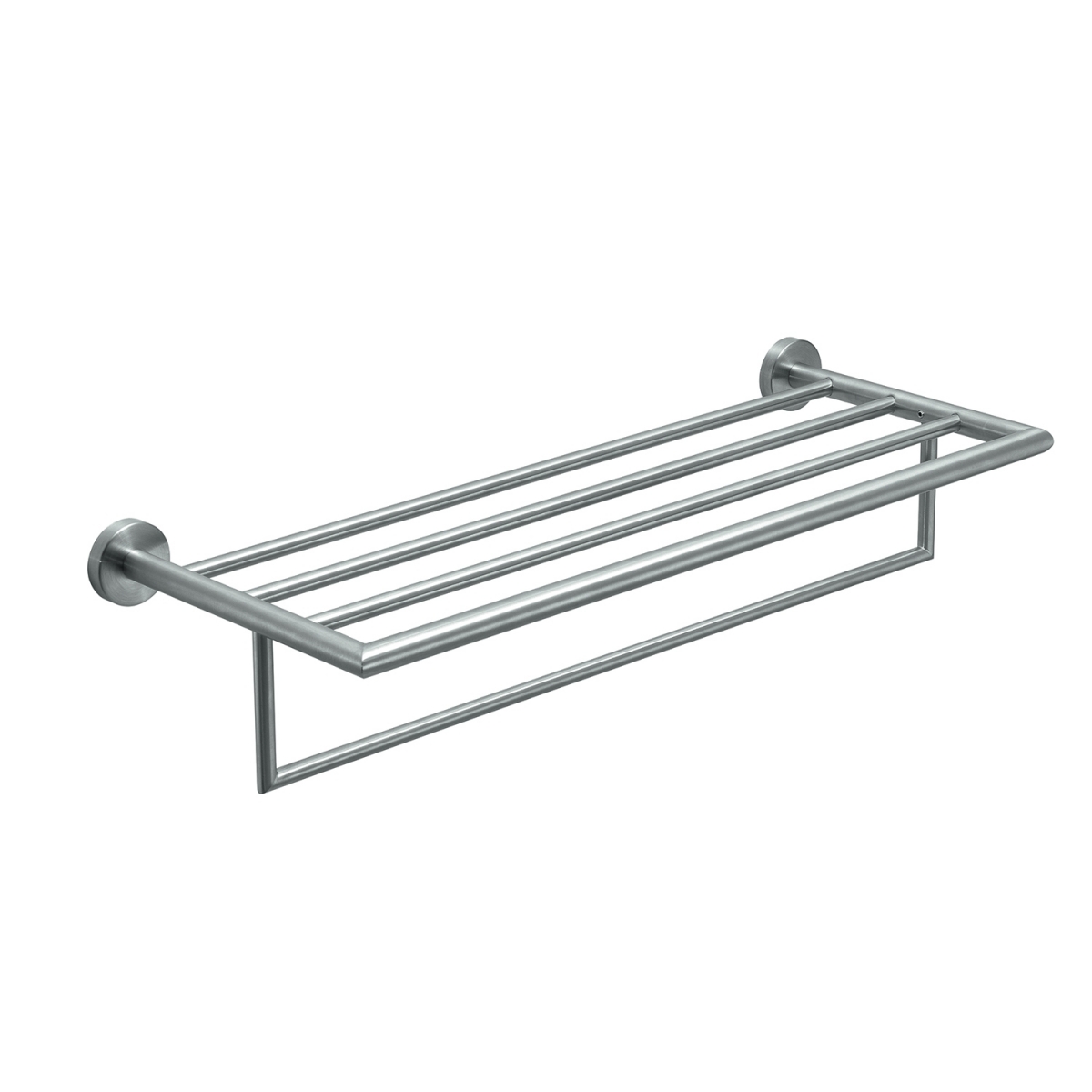 Project Double Towel Rack Brushed Chrome
