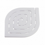 Détail de la plate-forme de douche 55X55 cm Spirale blanc