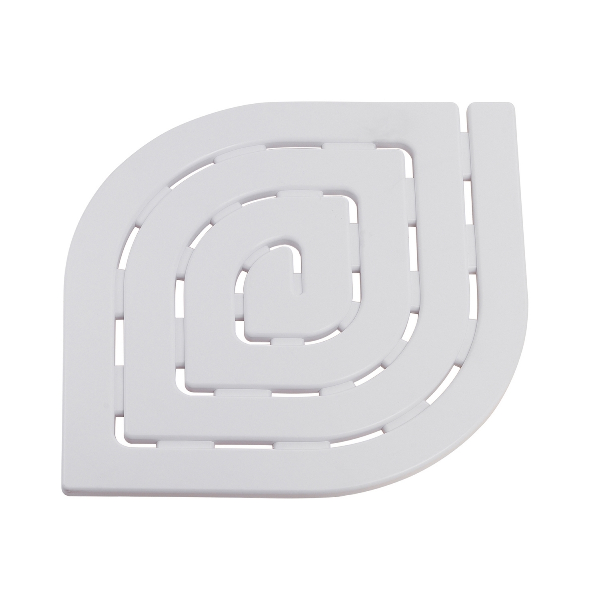 Détail de la plate-forme de douche 55X55 cm Spirale blanc