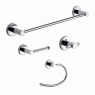 Ambient photos of Felce Set 4 Pz. (Towel rack 35Cm, Towel holder, Hanger, Ring) Chrome [49997]