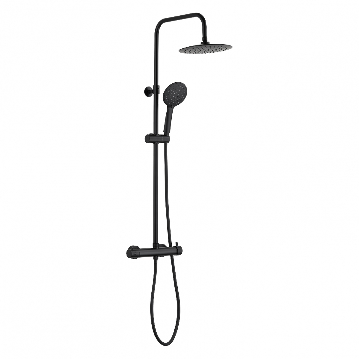 Extendable shower column Star Plus 01 matte black extendable shower column