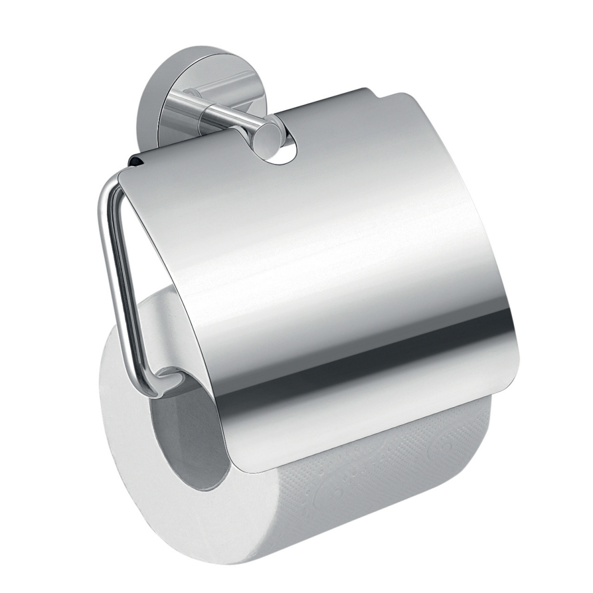 Image of Eros Chrome Roll Holder With Lid