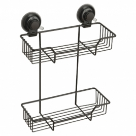 Double Suction Cup Hot Matte Black Object Holder