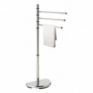 Porte-serviettes de sol chrome Hibiscus