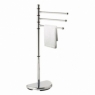 Hibiscus Chrome Floor Towel Rack