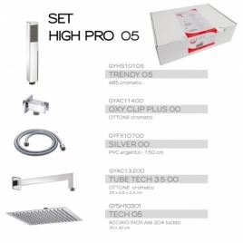 High Pro 05 Chrome Shower Set 5 Pieces