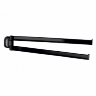 Ambient photos of Stelvio Double Towel Rack Matte Black [50130]