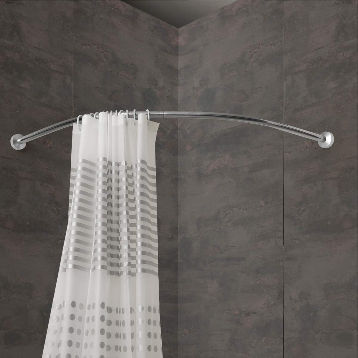 Semicircular Shower Bar 84X84 Cm Chrome