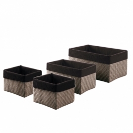 Set 4 Lavender Moka Baskets