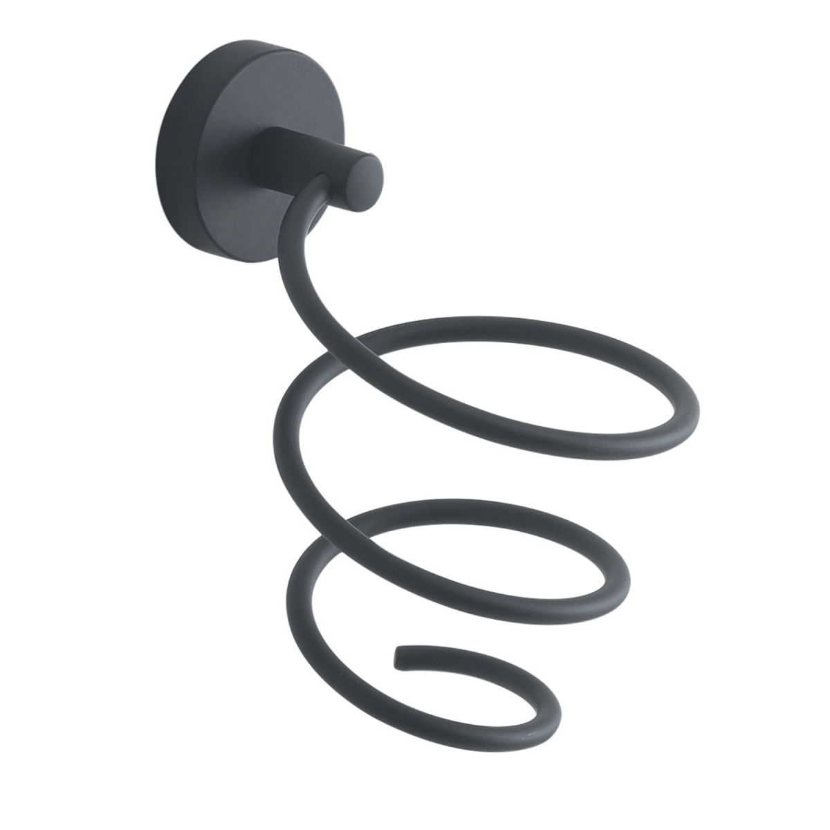 Ambient photos of Eros Matte Black Hair Dryer Holder [50179]