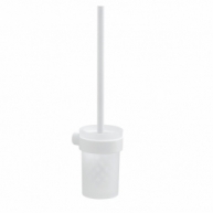 Detail of Pirenei Matte White Wall Toilet Brush Holder