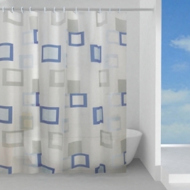 Curtain 180X200 Cm Peva Frame Blue-Gray