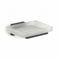 Détail du porte-savon Atena noir mat