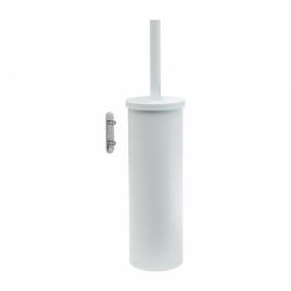 Flip Matte White Wall Toilet Brush Holder