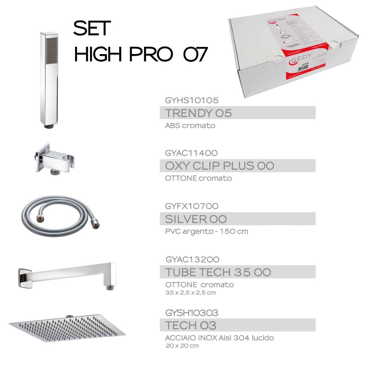 Fotos ambiente de High Pro 07 Chrome Shower set 5 peças [50278]