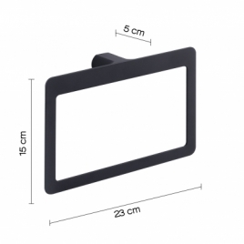 Pirenei Matte Black Towel Rack