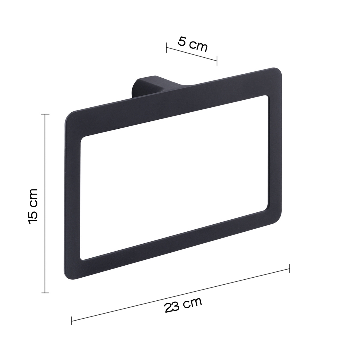 Photo of Argolla Pirenei Matte Black Towel Rack