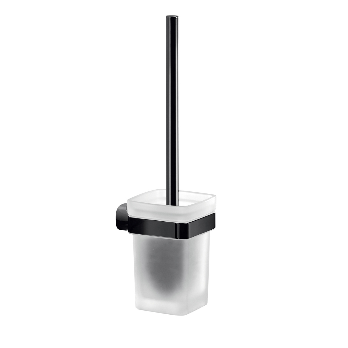 Detail of Stelvio Matte Black Wall Toilet Brush Holder
