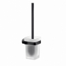 Detail of Stelvio Matte Black Wall Toilet Brush Holder